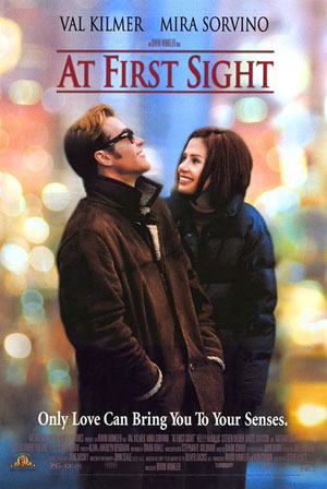 movie poster with 30-year-old man wearing sunglasses, with woman of same age