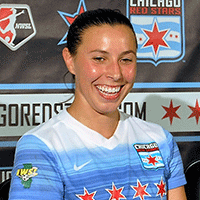 Vanessa DiBernardino in soccer uniform