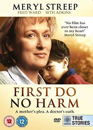 Meryl Streep holding small boy