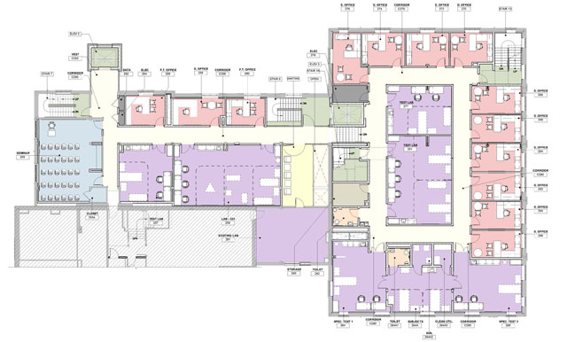 Freer Hall level 2 renovation floor plan
