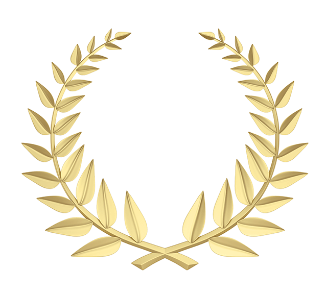 illustration of gold laurel wreath