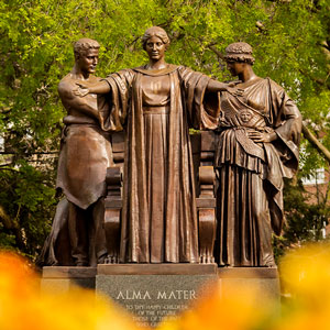 statue of the Illinois Alma Mater