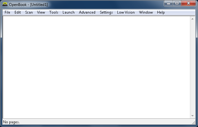 Screenshot of the Open Book application window