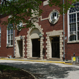 front entrance of Huff Hall